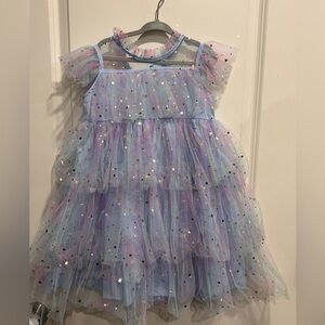 Little Girls Size 5 Moon & Stars Tulle Dress